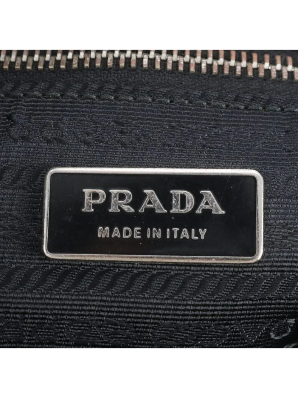 Prada Saffiano Triangle Logo Leather Business Document Tote Bag Black